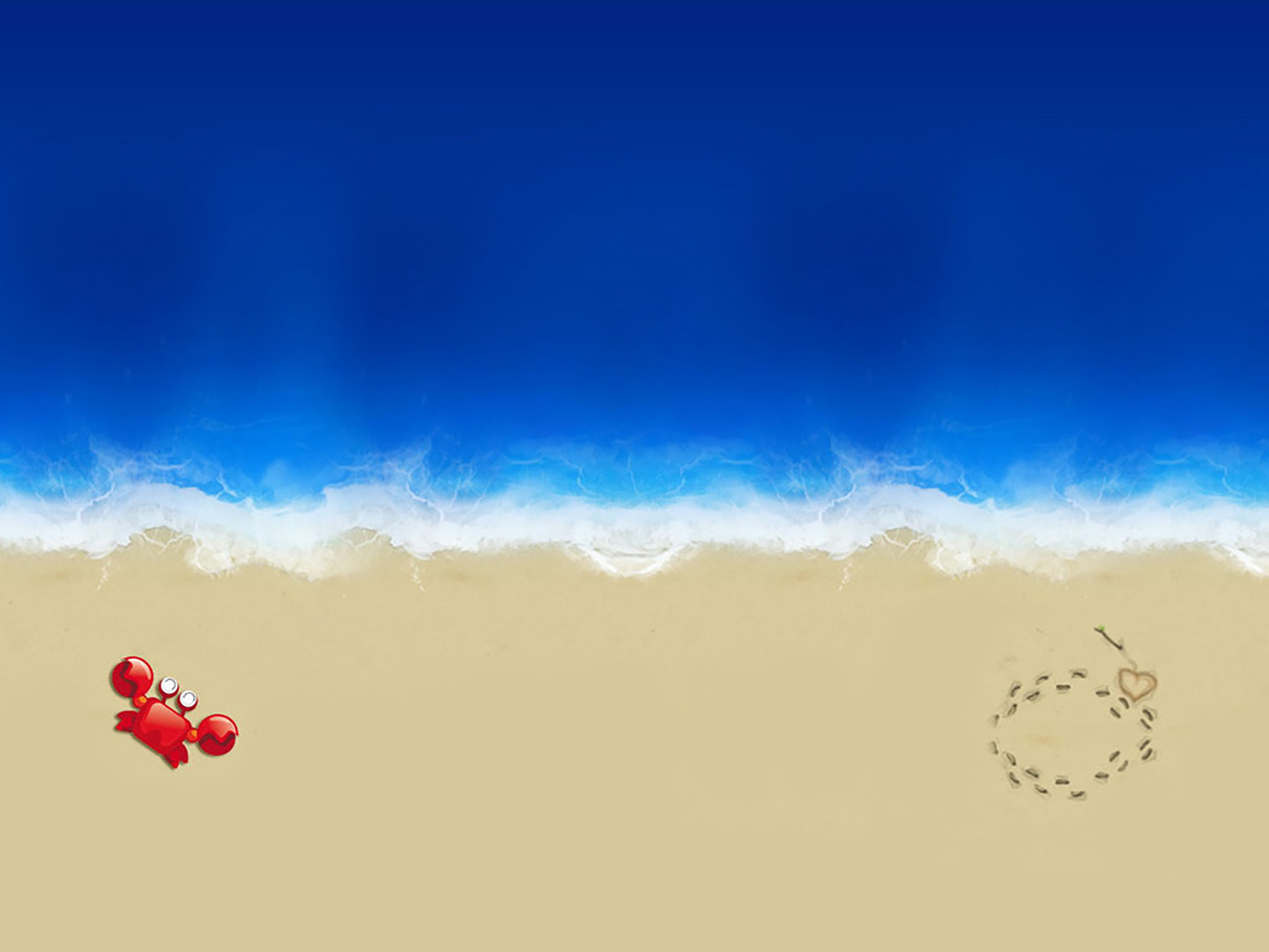沙滩大海壁纸-夏日海滩夏日躺在金色的沙滩碧海蓝天